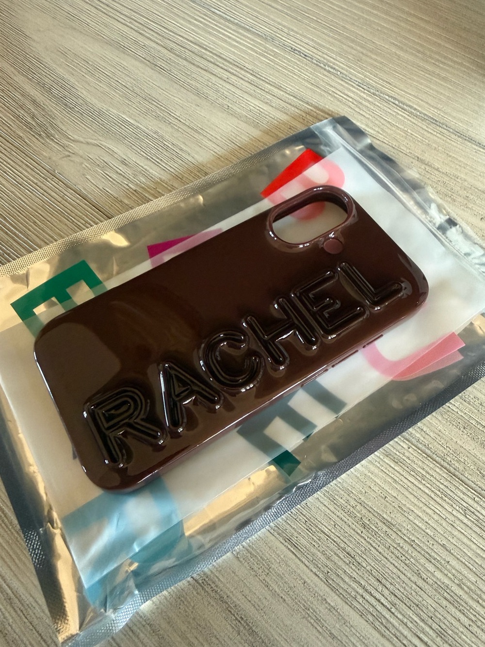 BAUBLEBAR Fine Line Custom iPhone 17 Case in Dark Brown “RACHEL”
